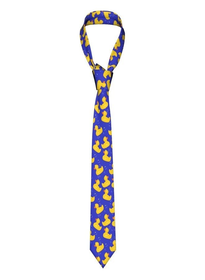 Giinly Duck Rubber Yellow Cartoon Mens Ties Funny Long Neckties For Men Big And Tall, 61'' Xl Neck Tie - Image 5
